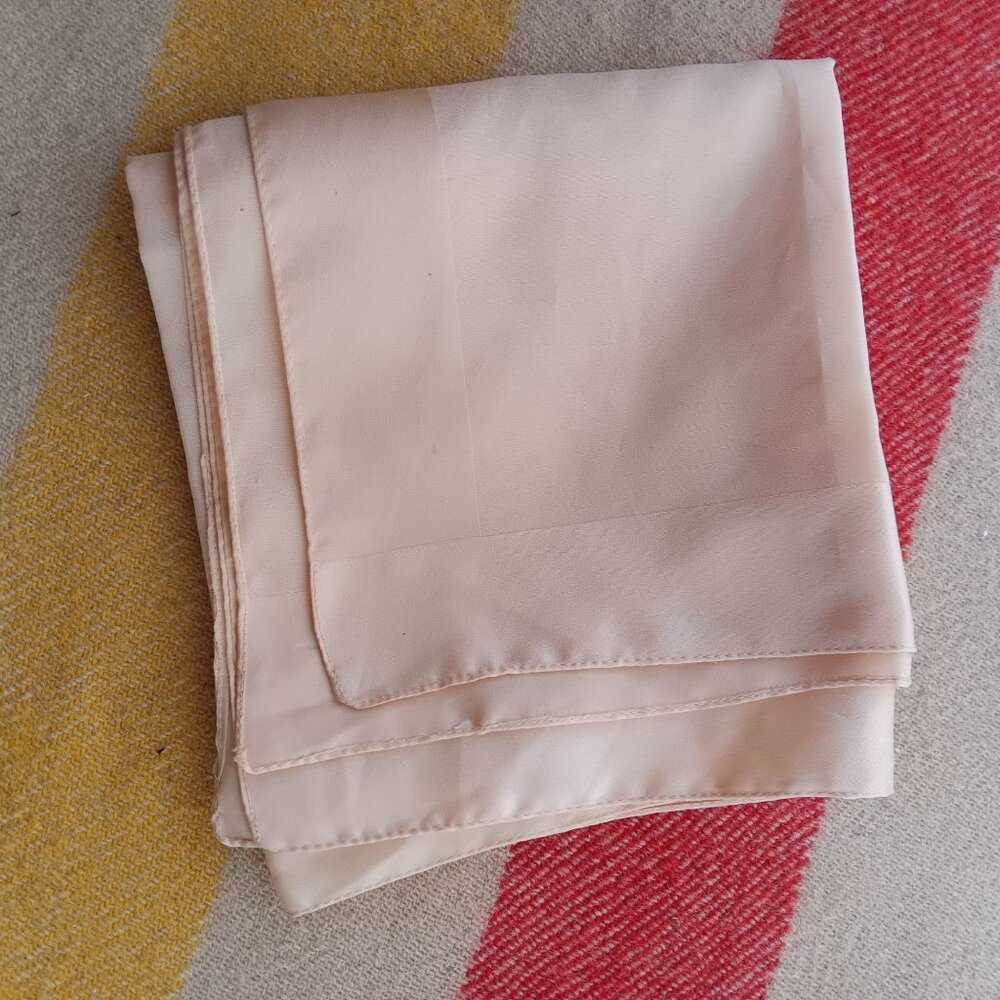 Vintage 1970's Scarf 27x27" Golden/Tan Boho Sqaure